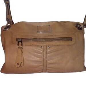 B.Makowsky Tan Leather Shoulder Bag GUC